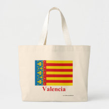 Valencia-Flagge mit Namen Tasche