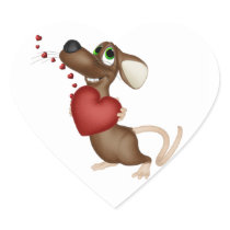 Valentinsgruß-Mäuseaufkleber