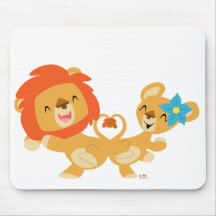 Valentinsgrußtanzenlöwe-Paare mousepad