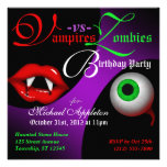 Vampires contre des invitations d'anniversaire de 