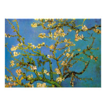 Van Gogh ; Arbre d'amande de floraison, fleurs vin Cartons D'invitation
