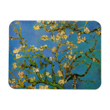 Van Gogh ; Arbre d'amande de floraison, fleurs vin Magnet En Vinyle