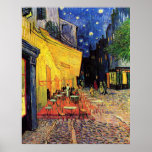 Van Gogh ; Terrasse de café la nuit, beaux-arts vi Affiches