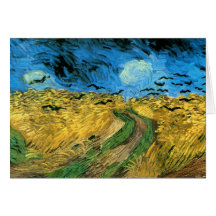 Van Gogh - Weizen-Feld unter Threatning Himmel Karten