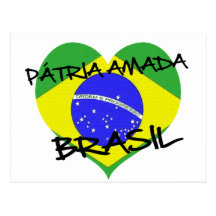 Vaterland Brasilien Liebt Postkarte