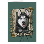 Vatertag - Steintatzen - sibirischer Husky Karten