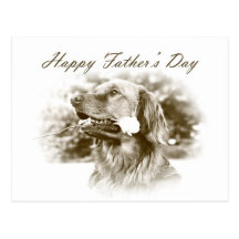 Vatertagspostkarte golden retriever-