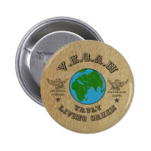 VEGAN - wirklich lebendes Grün Anstecknadelbutton