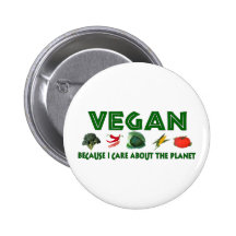 Végétaliens pour la planète pin's avec agrafe