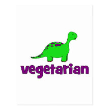 Végétarien - conception de dinosaure cartes postales