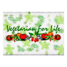 Vegetarier für das Leben Personalisierte Ankündigungskarte