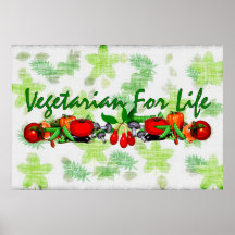 Vegetarier für das Leben Posterdruck
