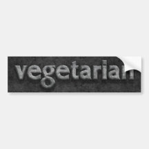 Vegetarier gemeißelter Stein Auto Aufkleber