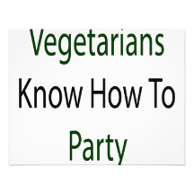 Vegetarier können zum Party Individuelle Einladungskarte