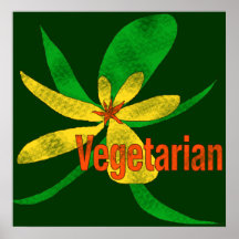 Vegetarische Blume Posterdrucke