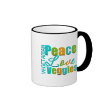 Vegetarische FriedensLiebeVeggies Kaffee Tasse