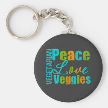 Vegetarische FriedensLiebeVeggies Schlüsselanhänger