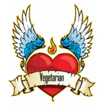 Vegetarische Herz-Tätowierung