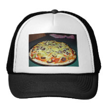 vegetarische Pizza, mit Oliven und spanischem Pfef Kappe