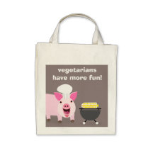 Vegetarische Schwein-Einkaufstüte Tragetaschen