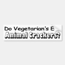 Vegetarische Tiercracker Auto Aufkleber