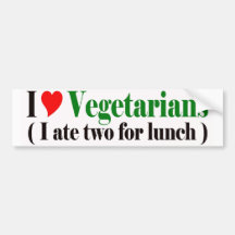Vegetarischer Autoaufkleber