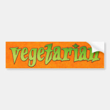 Vegetarischer Cartoon-Text Auto Sticker