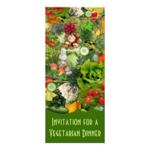 Vegetarisches Abendessen Personalisierte Ankündigungen
