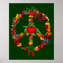 Veggie-Friedenszeichen Posterdrucke