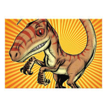 Velociraptor-Raubvogel-Dinosaurier durch Marco D C Individuelle Einladungen