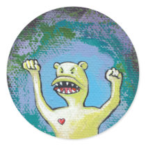 Verärgertes Monster mit Herzen - einzigartige ursp