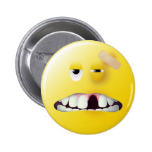 Verbrecherfoto-smiley-Gesicht Anstecknadelbutton