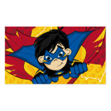 Verdecktes Superhero-Lesezeichen Visitenkarte