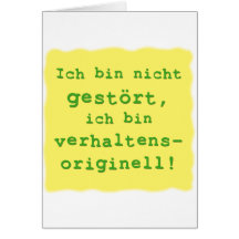 verhaltensoriginell grußkarten