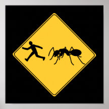 Verkehrsschild-Riese-Ameise Plakat