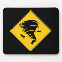 Verkehrsschild-Tornado Mauspad