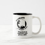 Verkleidet als jemand, das eine Scheiße gibt Kaffee Tasse