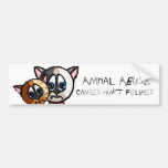 Verletzter Felines Autoaufkleber
