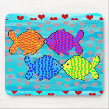 Verliebte Fische Mousepad