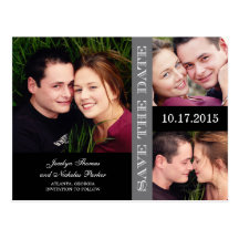 Verlobungs-Collagen-Save the Date Mitteilung Postkarte