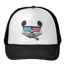 Verres à trois dimensions de panda vintage casquettes