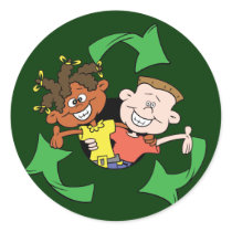 Verringern Sie Wiederverwendung recyceln Kinder