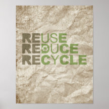 VERRINGERN SIE WIEDERVERWENDUNG RECYCELN - PLAKATE