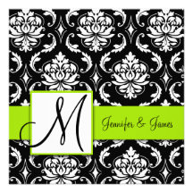 Vert de chaux noir de l'invitation | de mariage da