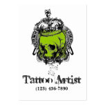 Vert de noir de carte de visite d'artiste de tatou