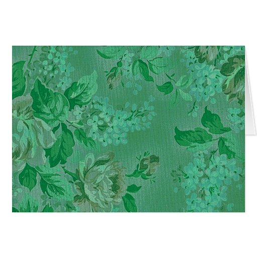 Vert victorien de jardin carte de vœux