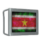 Verwitterte Surinam-Flagge Rechteckige Gürtelschnalle