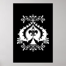 Verzierter Spaten-Entwurf Plakat