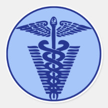 Veterinärlogo 3 runder sticker