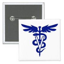 Veterinärlogo 4 anstecknadelbuttons